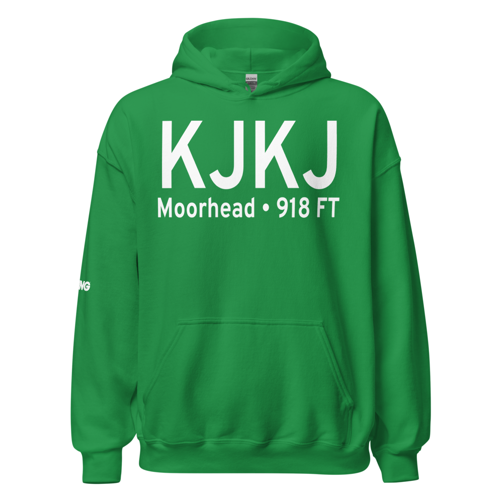 Moorhead Municipal Airport (KJKJ) ICAO Hoodie Sweatshirt 