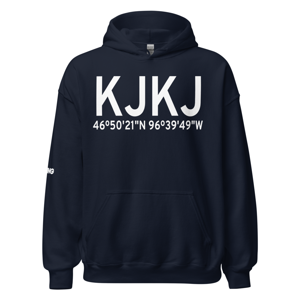 Moorhead Municipal Airport (KJKJ) ICAO Hoodie Sweatshirt 
