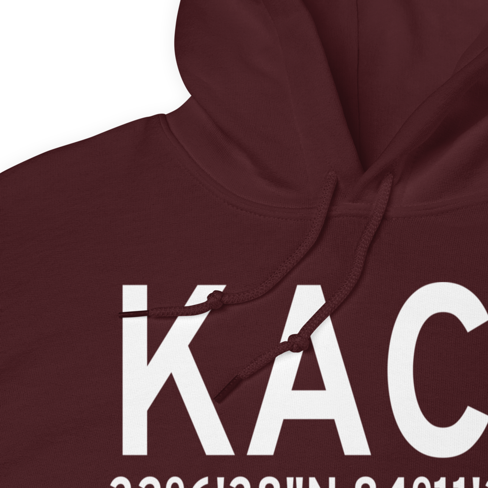 Jimmy Carter Regional Airport (KACJ) ICAO Hoodie Sweatshirt 