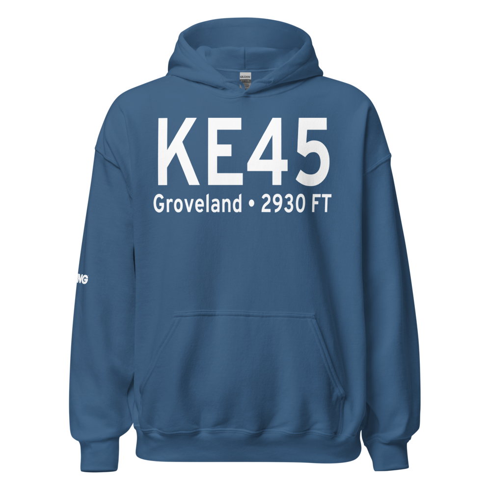 Pine Mountain Lake Airport (KE45) ICAO Hoodie Sweatshirt 