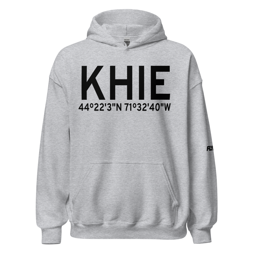 Mount Washington Regional Airport (KHIE) ICAO Hoodie Sweatshirt 