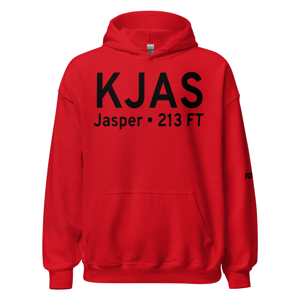 Jasper County Airport-Bell Field (KJAS) ICAO Hoodie Sweatshirt 