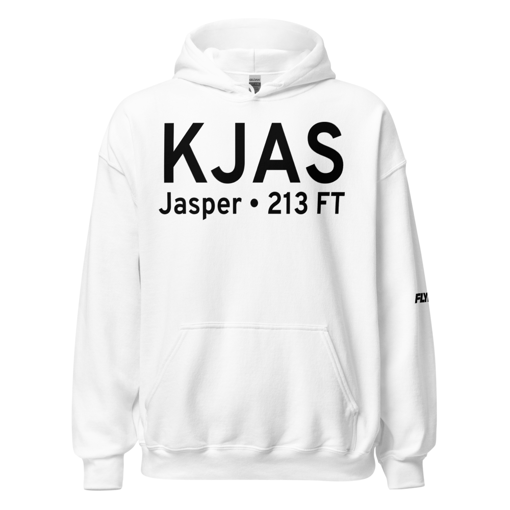 Jasper County Airport-Bell Field (KJAS) ICAO Hoodie Sweatshirt 
