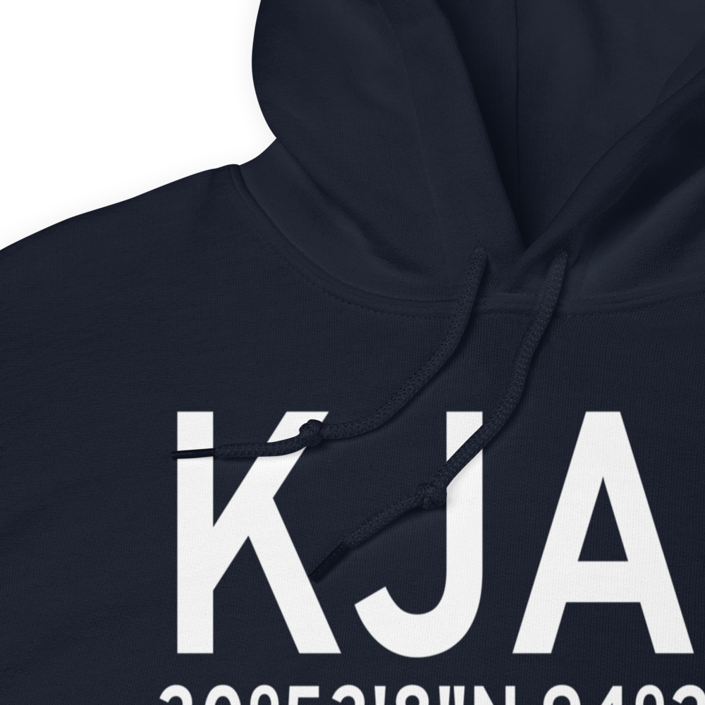 Jasper County Airport-Bell Field (KJAS) ICAO Hoodie Sweatshirt 