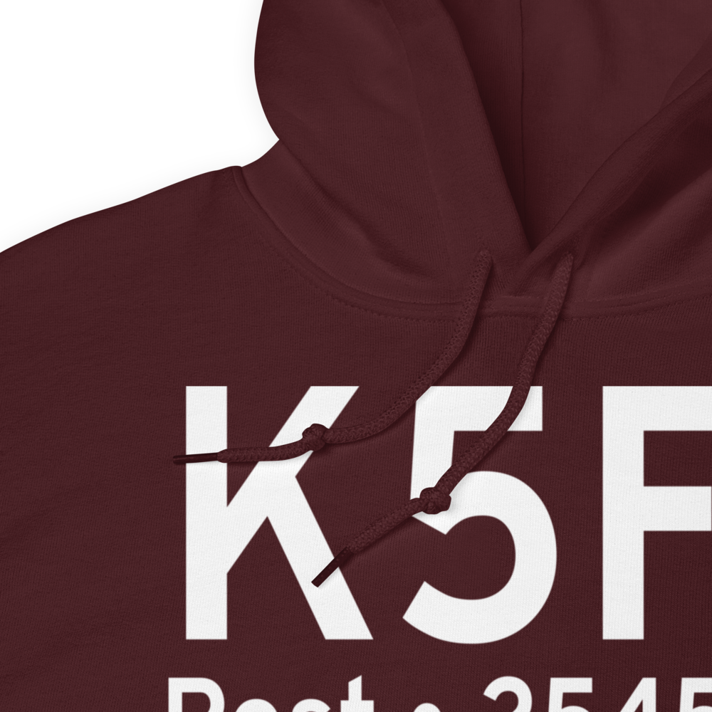 Post Garza County Municipal Airport (K5F1) ICAO Hoodie Sweatshirt 
