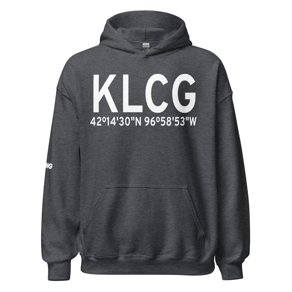 Wayne Municipal Airport (KLCG) ICAO Hoodie Sweatshirt 
