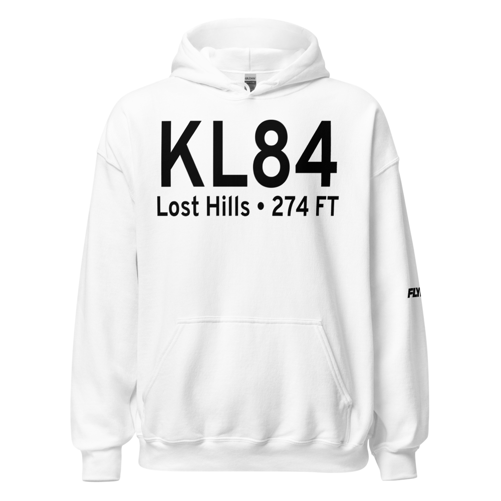 Lost Hills Kern County Airport (KL84) ICAO Hoodie Sweatshirt 