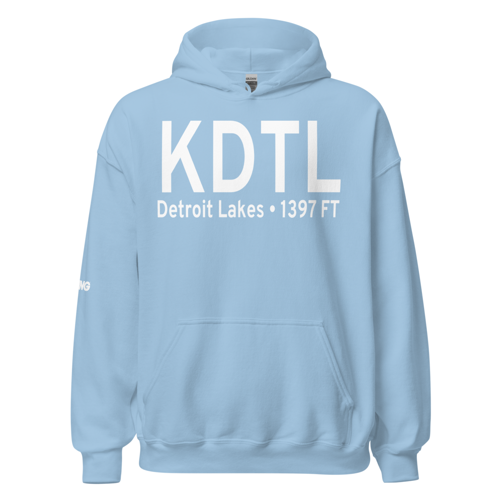 Detroit Lakes Airport - Wething Field (KDTL) ICAO Hoodie Sweatshirt 