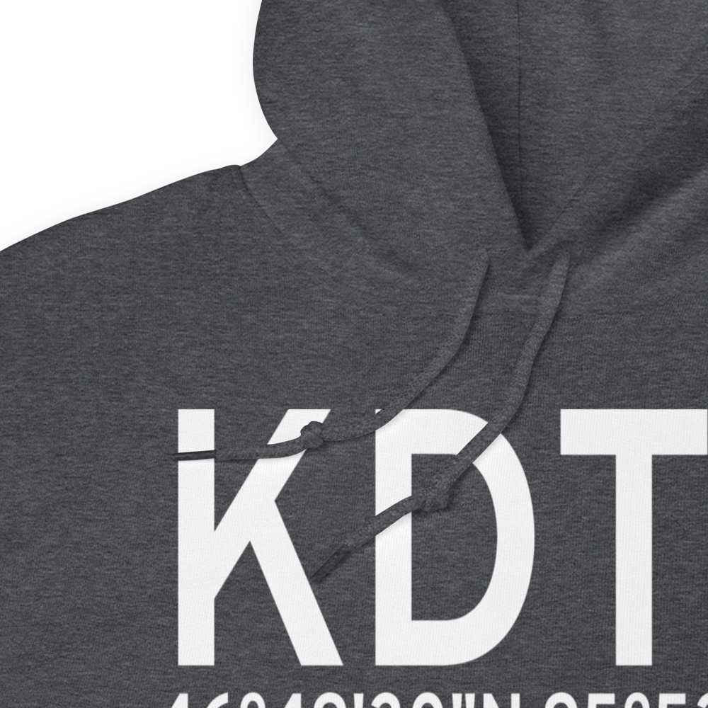 Detroit Lakes Airport - Wething Field (KDTL) ICAO Hoodie Sweatshirt 