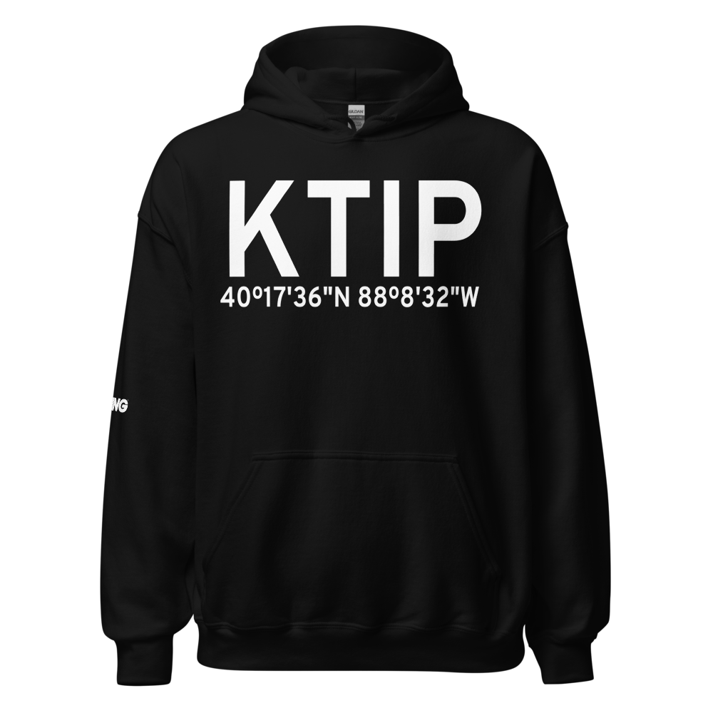 Rantoul National Avn Center-Frank Elliot field (KTIP) ICAO Hoodie Sweatshirt 