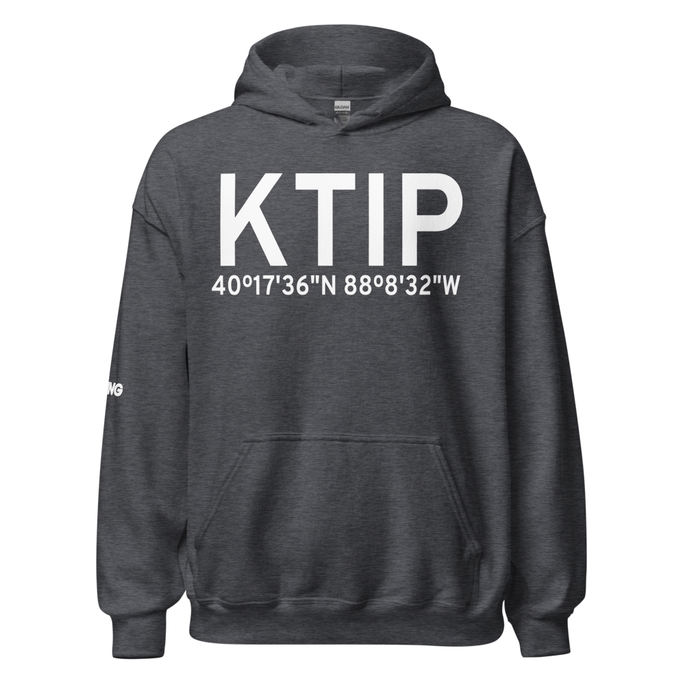 Rantoul National Avn Center-Frank Elliot field (KTIP) ICAO Hoodie Sweatshirt 