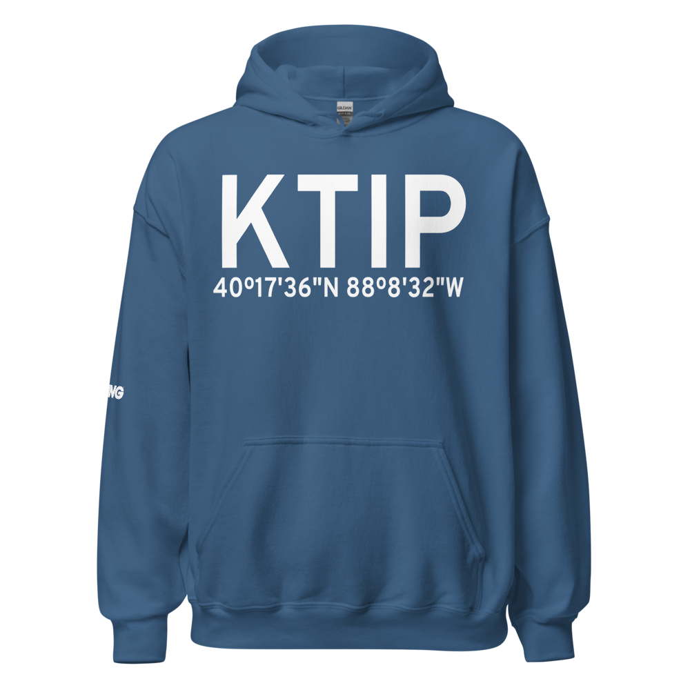 Rantoul National Avn Center-Frank Elliot field (KTIP) ICAO Hoodie Sweatshirt 