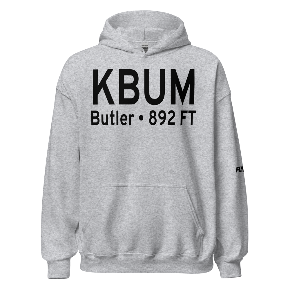 Butler Memorial Airport (KBUM) ICAO Hoodie Sweatshirt 