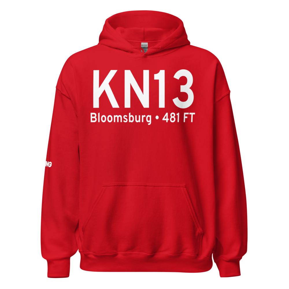 Bloomsburg Municipal Airport (KN13) ICAO Hoodie Sweatshirt 