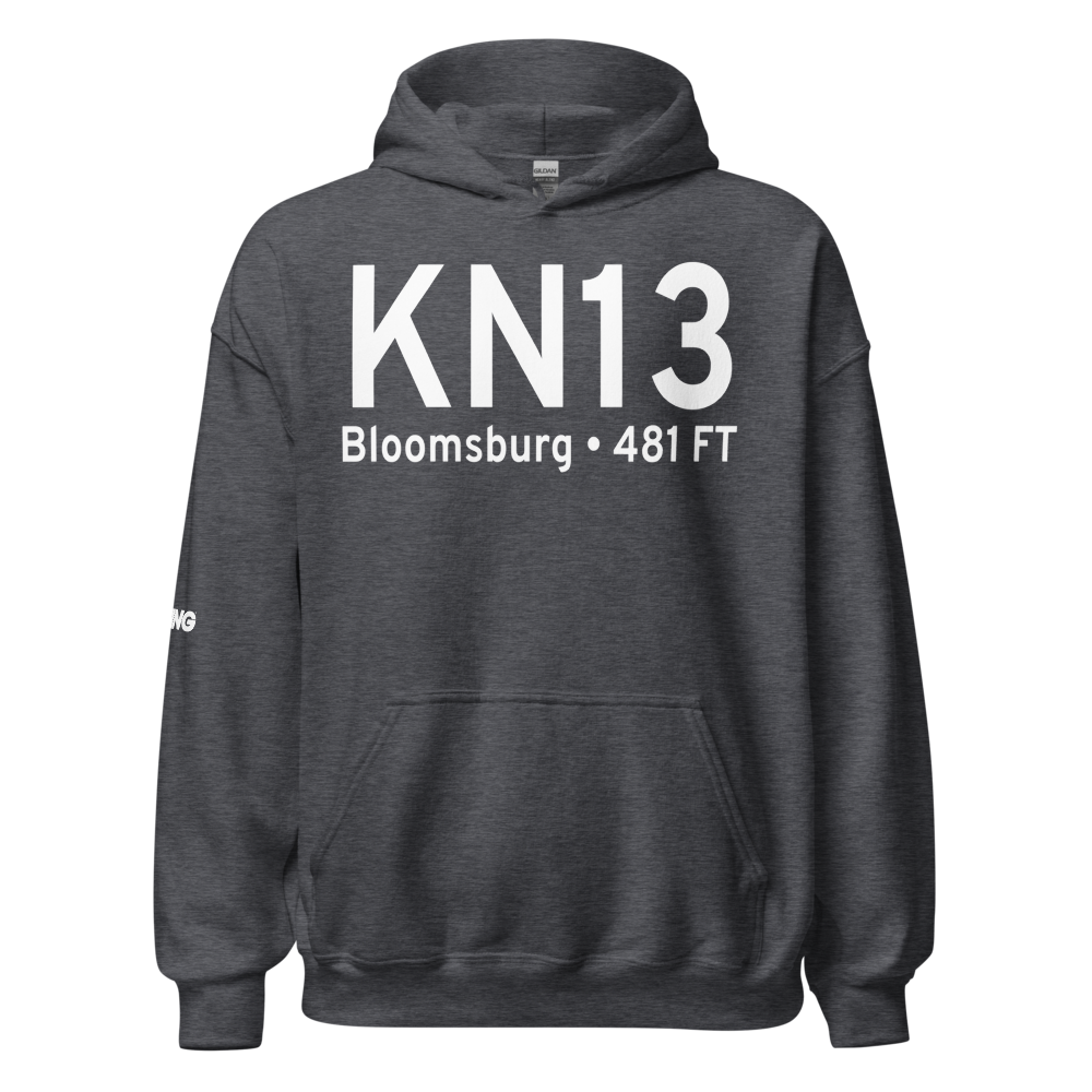 Bloomsburg Municipal Airport (KN13) ICAO Hoodie Sweatshirt 