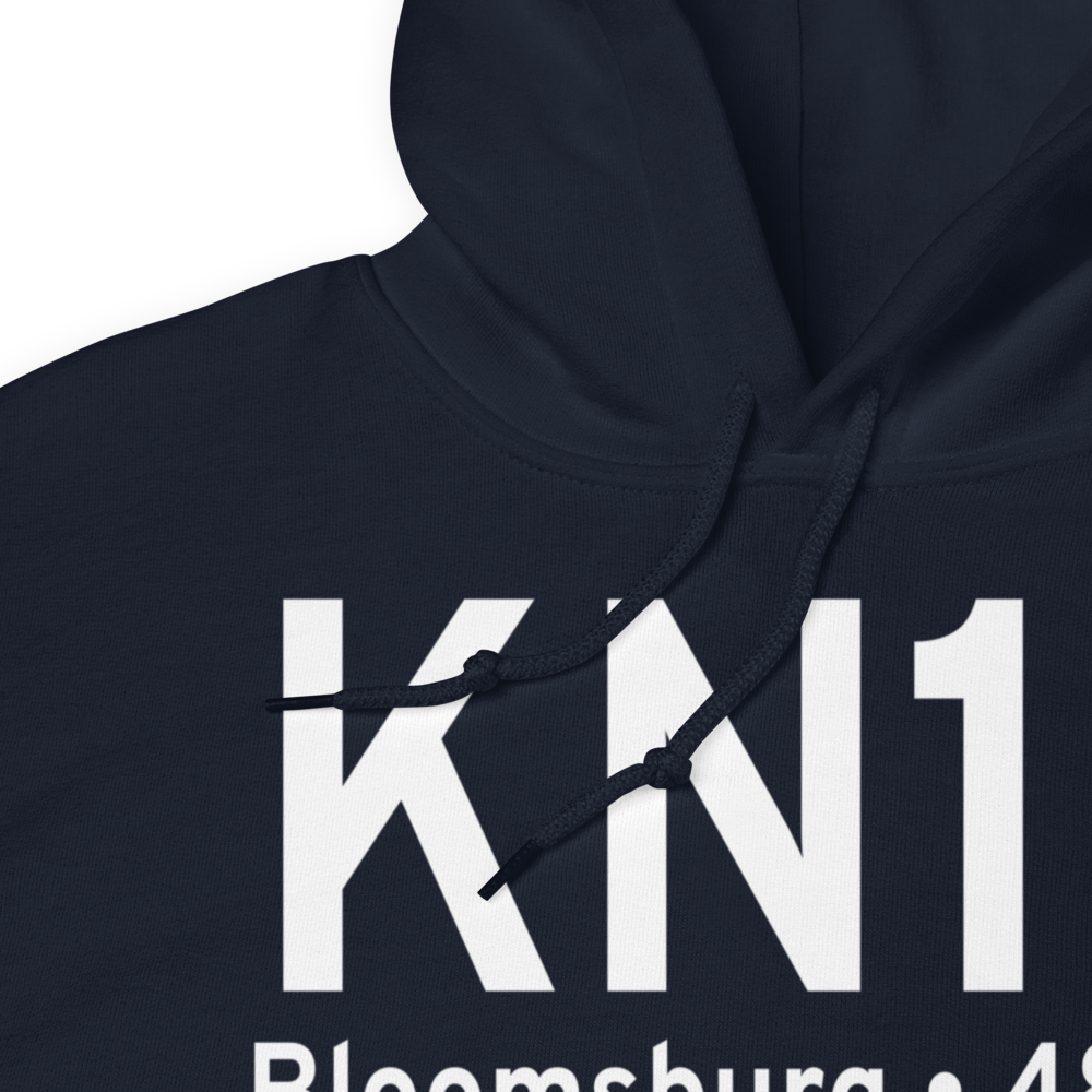 Bloomsburg Municipal Airport (KN13) ICAO Hoodie Sweatshirt 