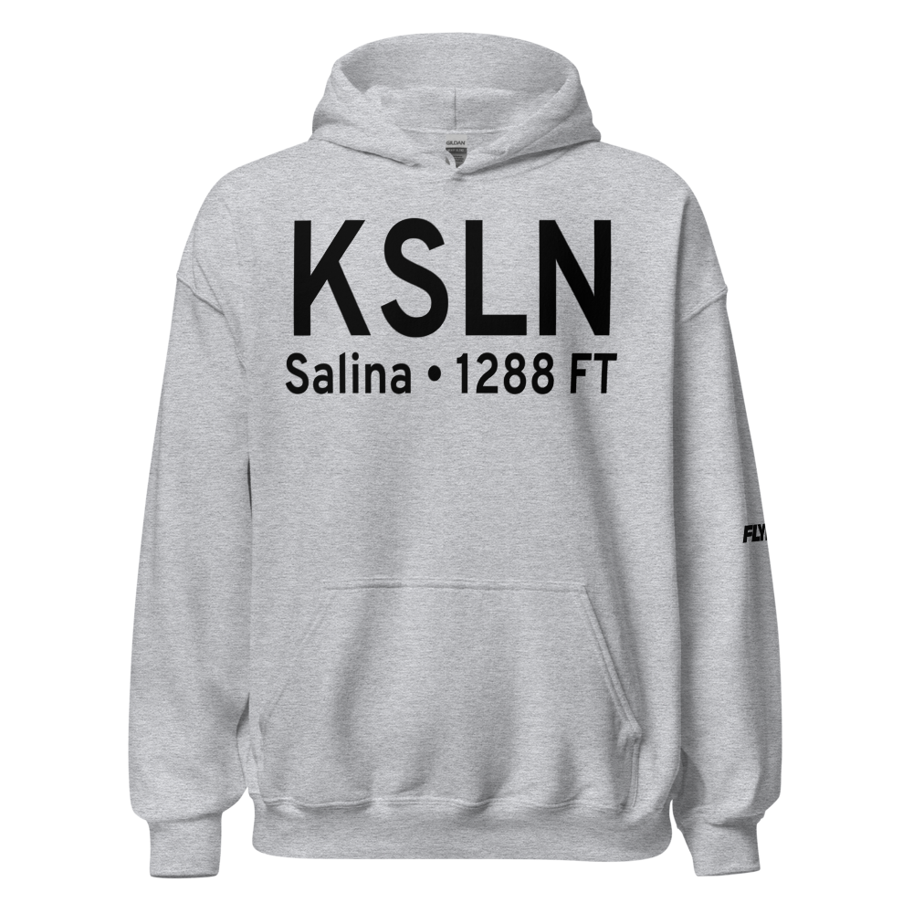 Salina Municipal Airport (KSLN) ICAO Hoodie Sweatshirt 