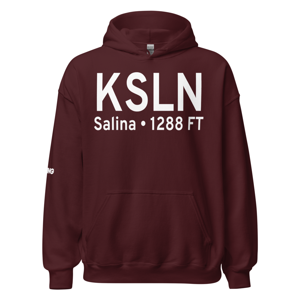 Salina Municipal Airport (KSLN) ICAO Hoodie Sweatshirt 