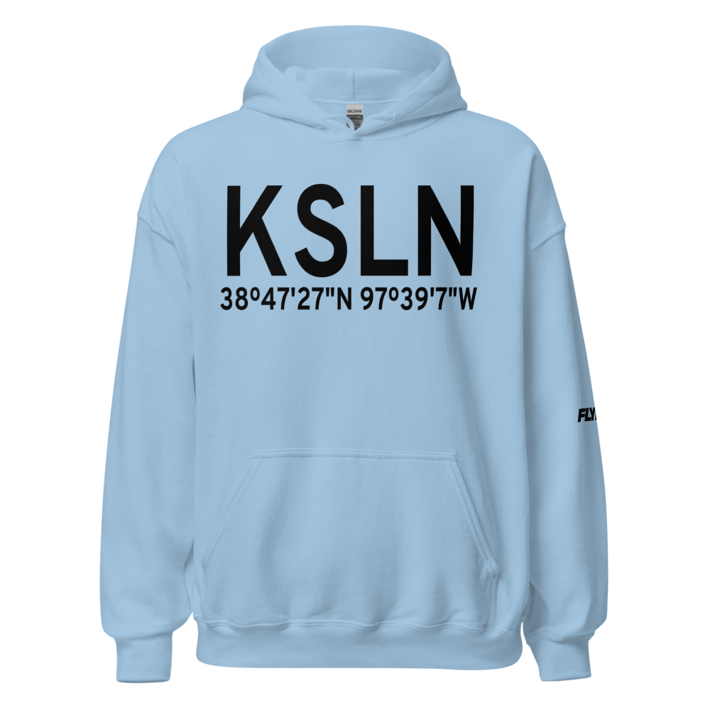 Salina Municipal Airport (KSLN) ICAO Hoodie Sweatshirt 