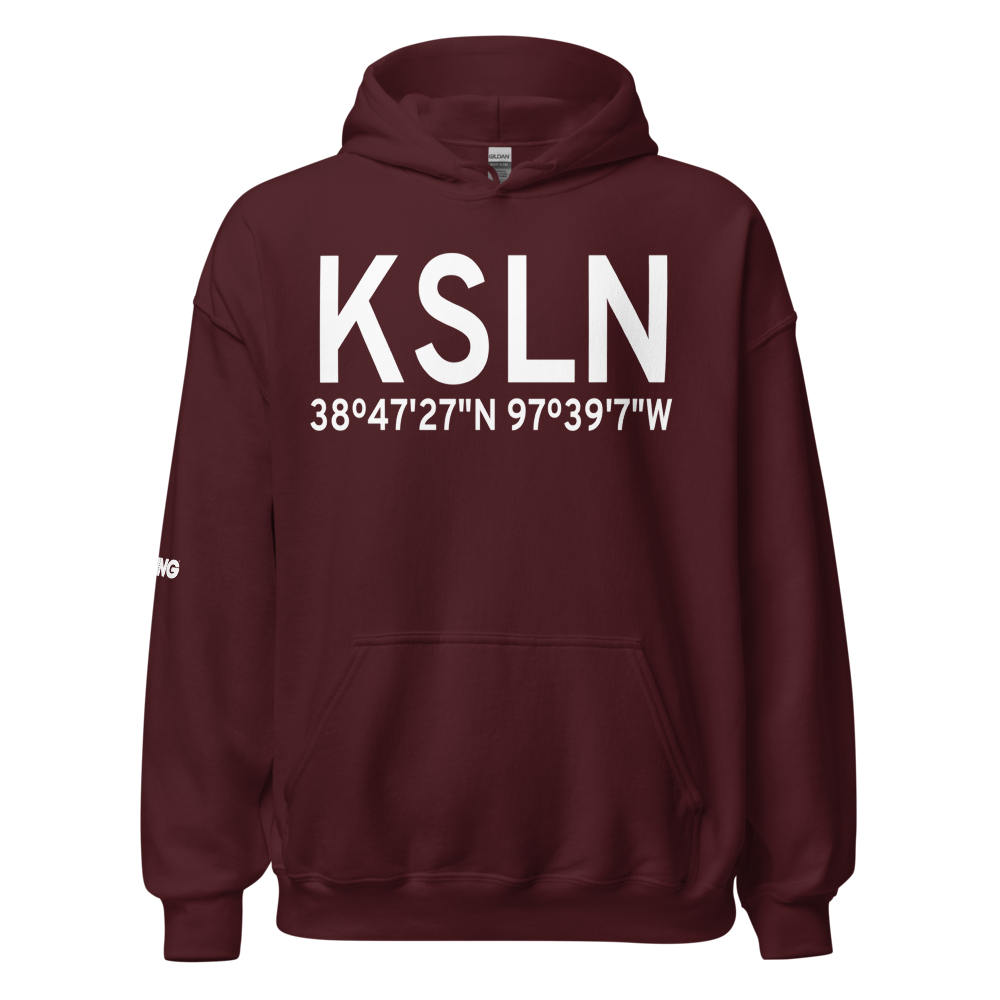 Salina Municipal Airport (KSLN) ICAO Hoodie Sweatshirt 