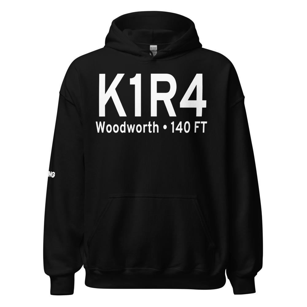 Woodworth Airport (K1R4) ICAO Hoodie Sweatshirt 