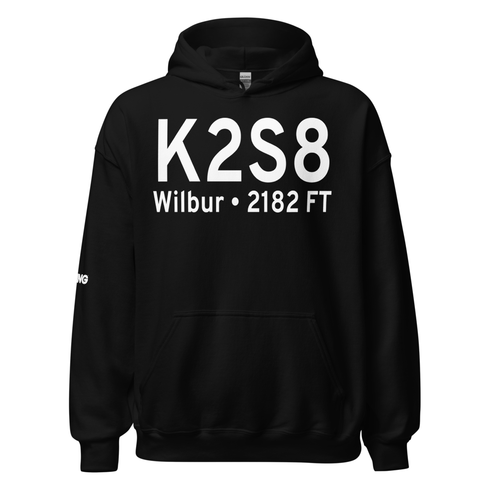 Wilbur Airport (K2S8) ICAO Hoodie Sweatshirt 
