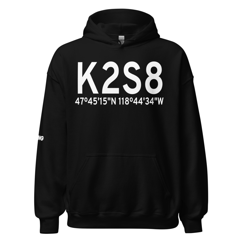 Wilbur Airport (K2S8) ICAO Hoodie Sweatshirt 