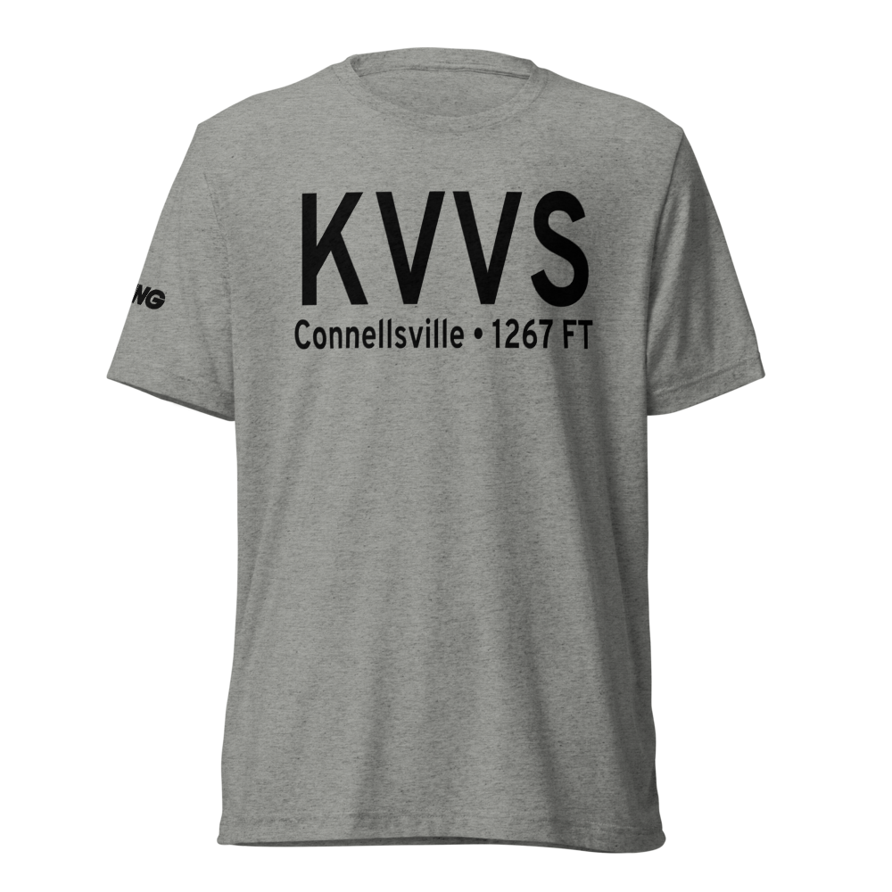 Joseph A. Hardy Connellsville Airport (KVVS) ICAO Tri-blend T-Shirt 
