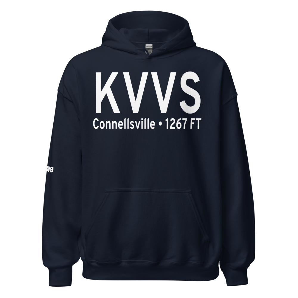 Joseph A. Hardy Connellsville Airport (KVVS) ICAO Hoodie Sweatshirt 