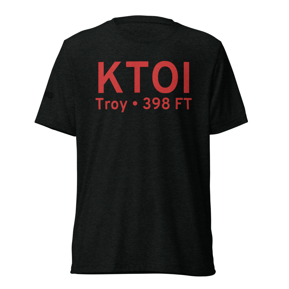 Troy Municipal Airport at N Kenneth Campbell Field (KTOI) ICAO Tri-blend T-Shirt 