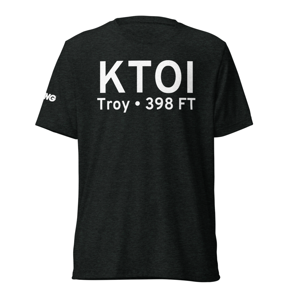 Troy Municipal Airport at N Kenneth Campbell Field (KTOI) ICAO Tri-blend T-Shirt 
