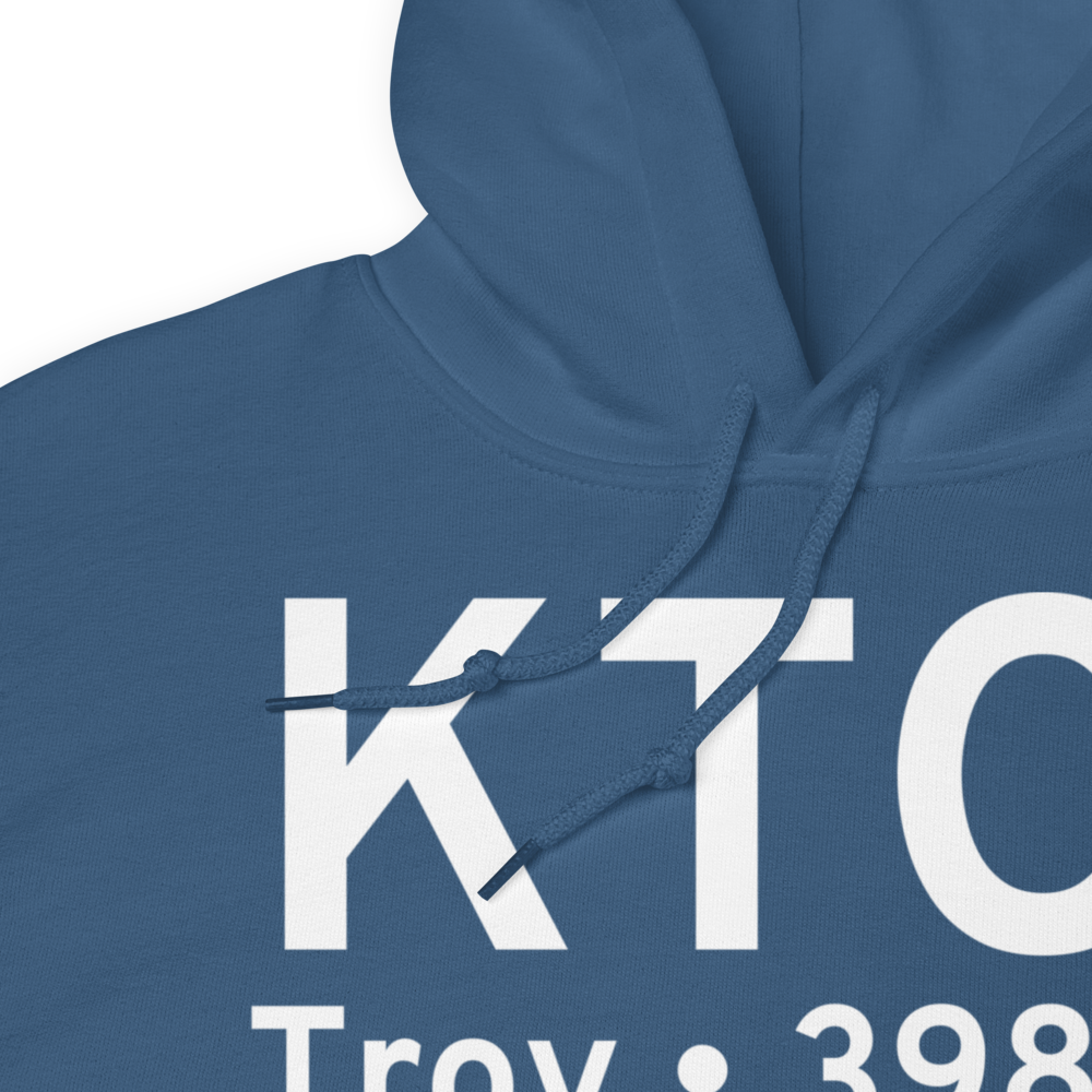 Troy Municipal Airport at N Kenneth Campbell Field (KTOI) ICAO Hoodie Sweatshirt 