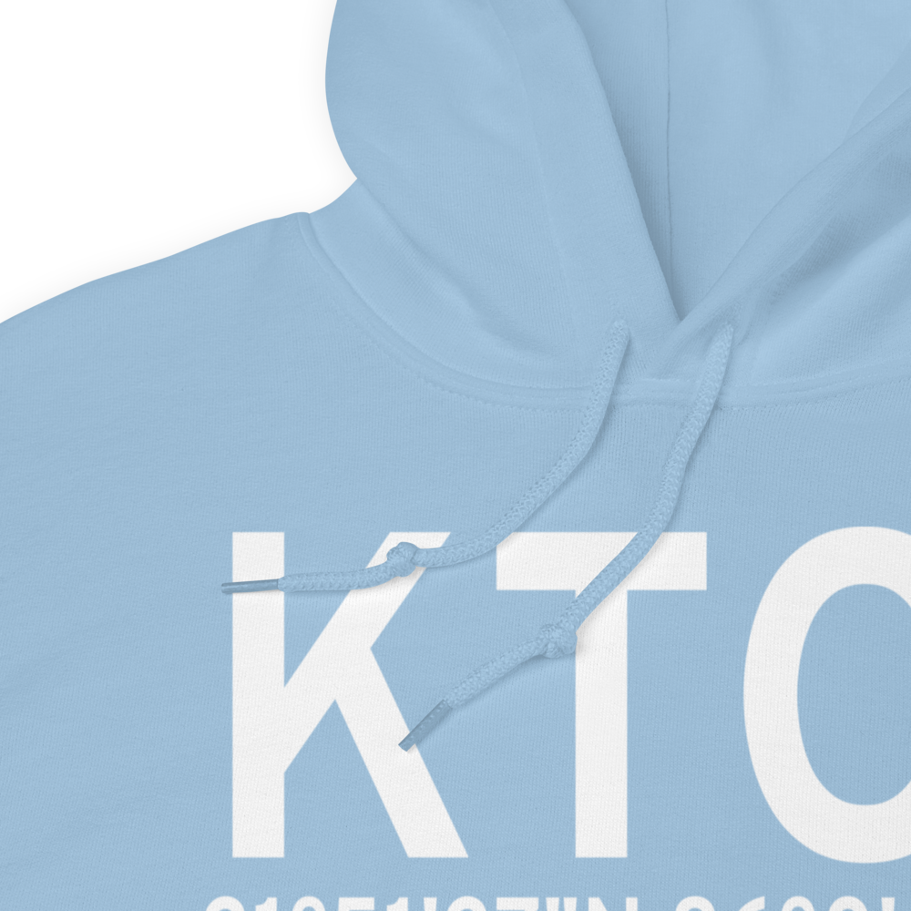 Troy Municipal Airport at N Kenneth Campbell Field (KTOI) ICAO Hoodie Sweatshirt 