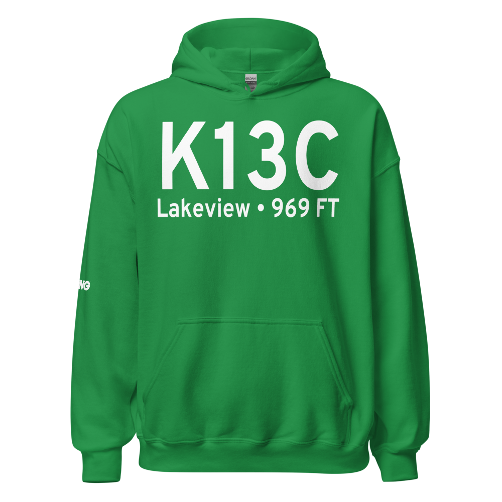 Lakeview-Airport-Griffith Field (K13C) ICAO Hoodie Sweatshirt 