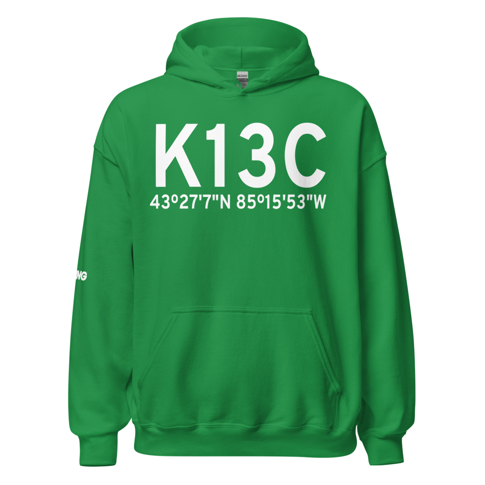 Lakeview-Airport-Griffith Field (K13C) ICAO Hoodie Sweatshirt 