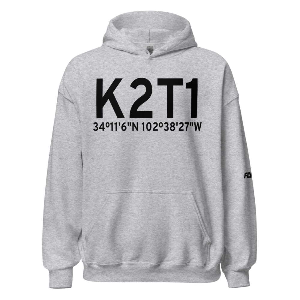Muleshoe Municipal Airport (K2T1) ICAO Hoodie Sweatshirt 