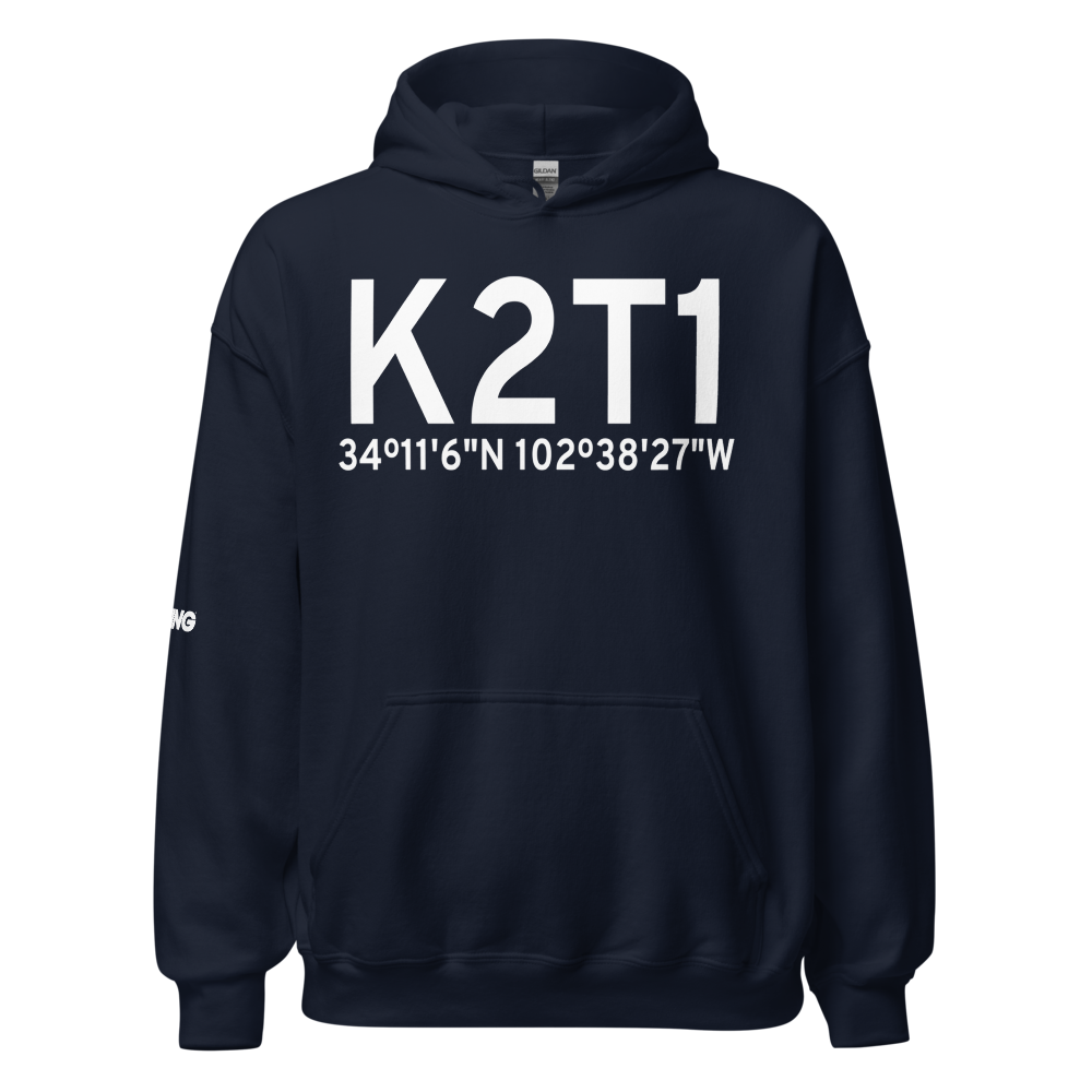 Muleshoe Municipal Airport (K2T1) ICAO Hoodie Sweatshirt 