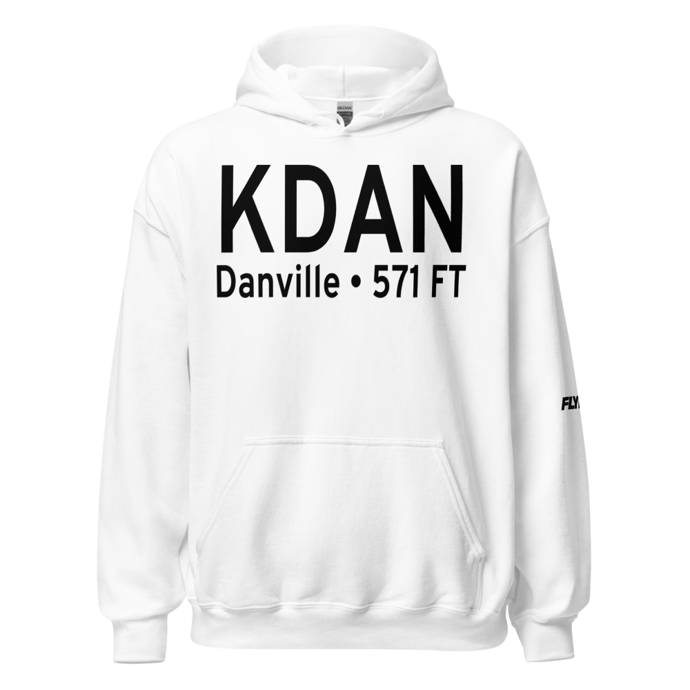 Danville Regional Airport (KDAN) ICAO Hoodie Sweatshirt 