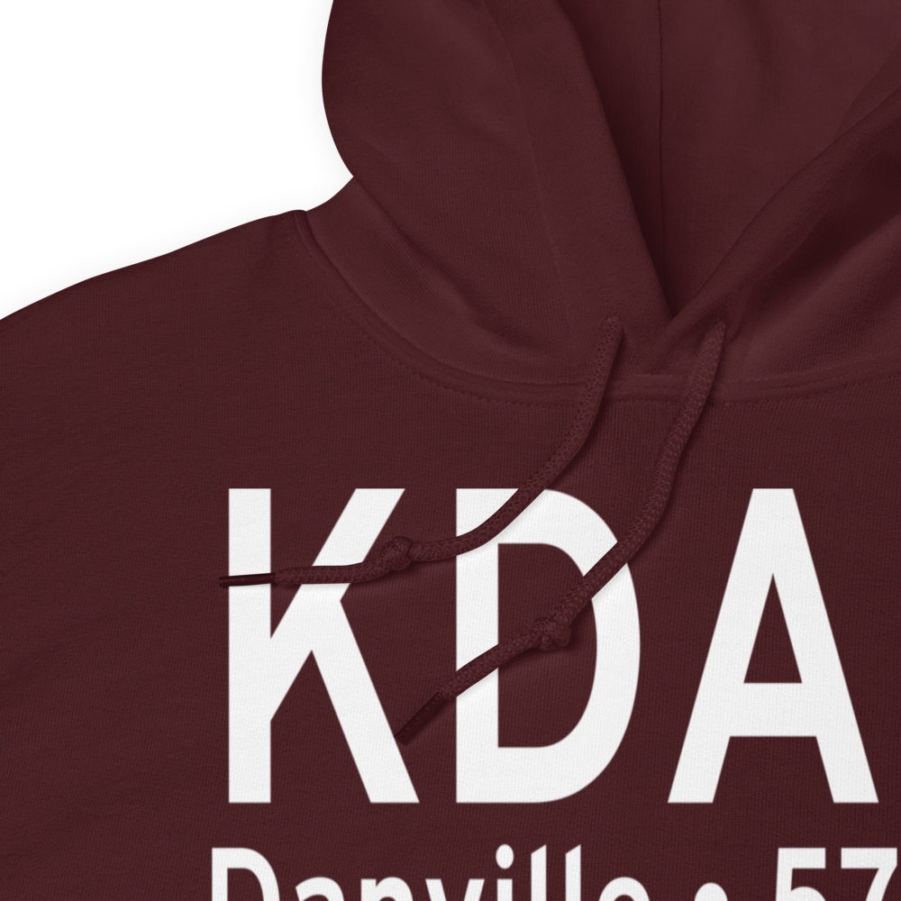 Danville Regional Airport (KDAN) ICAO Hoodie Sweatshirt 