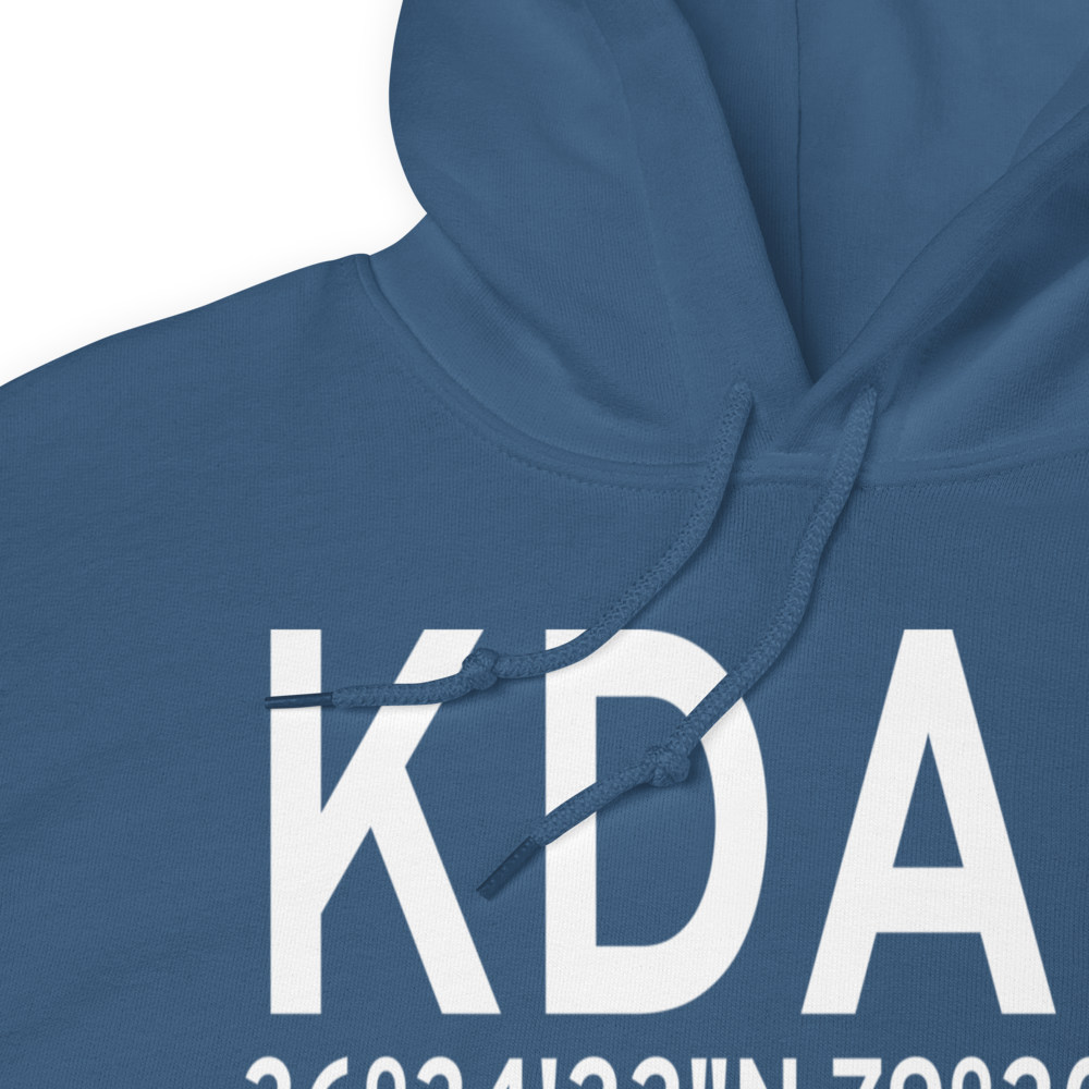 Danville Regional Airport (KDAN) ICAO Hoodie Sweatshirt 