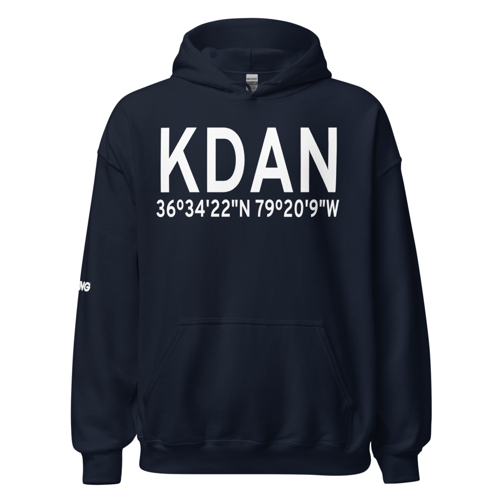 Danville Regional Airport (KDAN) ICAO Hoodie Sweatshirt 