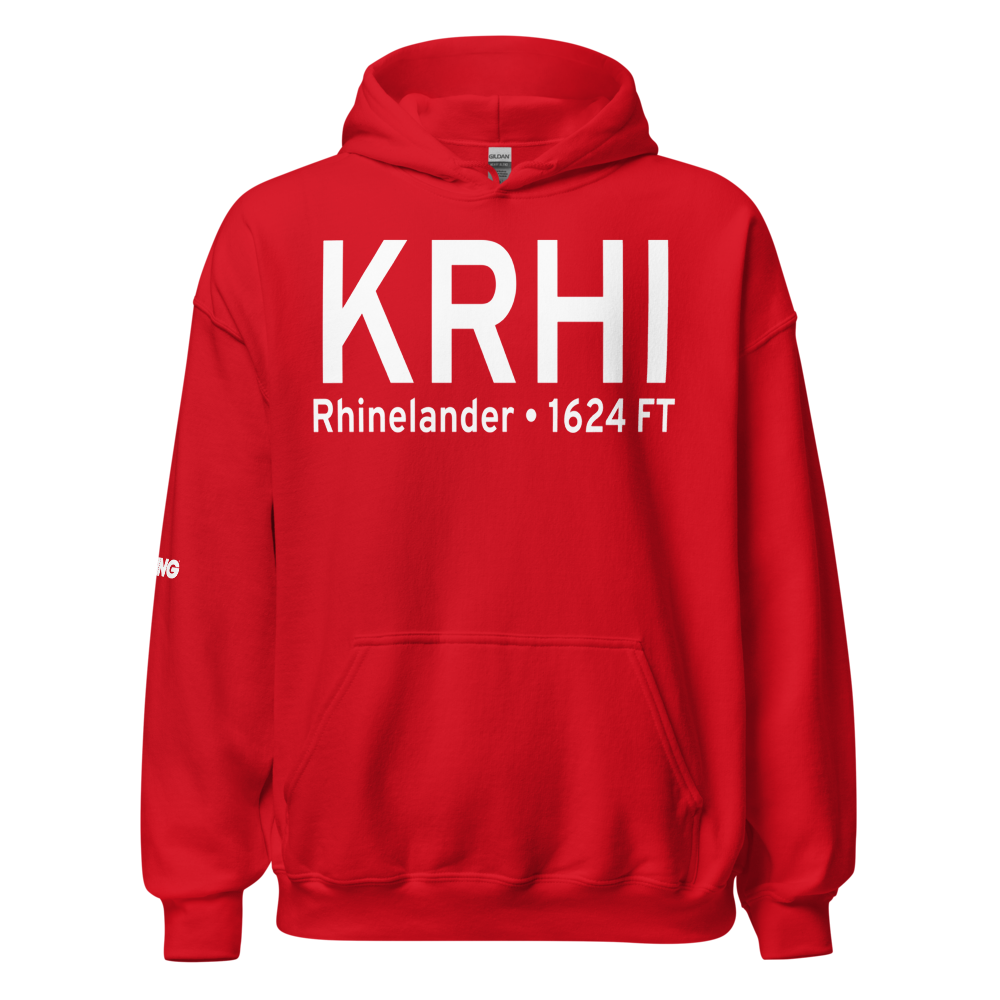 Rhinelander Oneida County Airport (KRHI) ICAO Hoodie Sweatshirt 