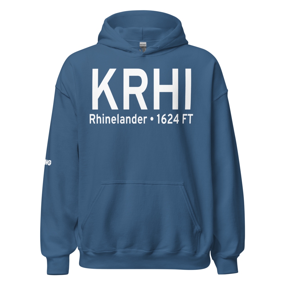 Rhinelander Oneida County Airport (KRHI) ICAO Hoodie Sweatshirt 
