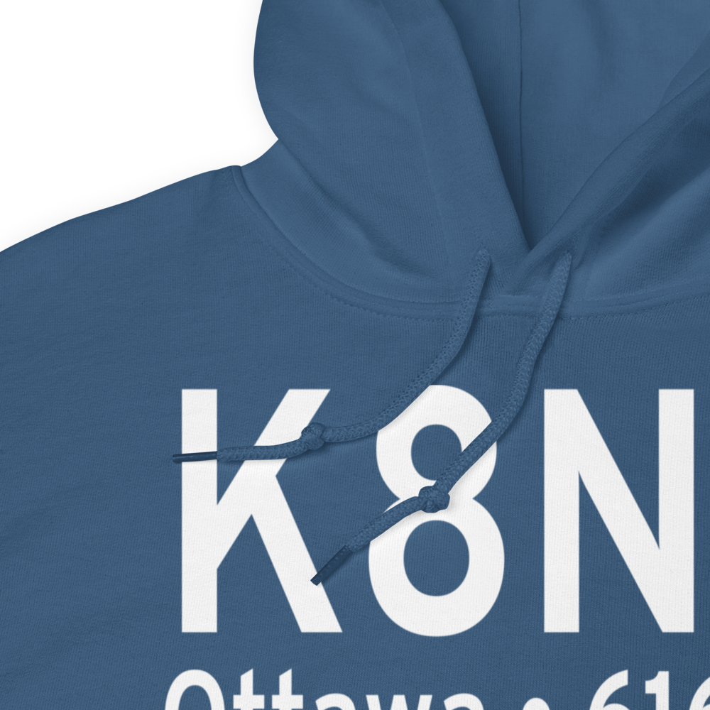 Skydive Chicago Airport (K8N2) ICAO Hoodie Sweatshirt 