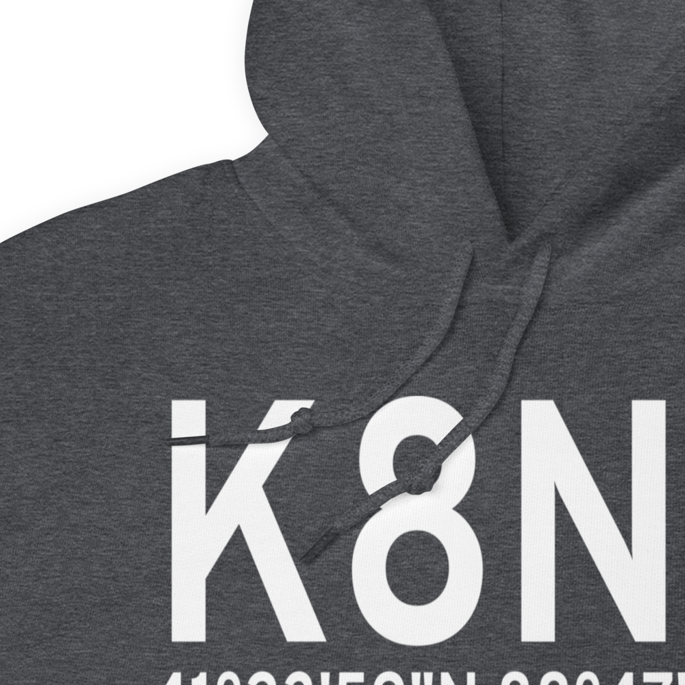 Skydive Chicago Airport (K8N2) ICAO Hoodie Sweatshirt 