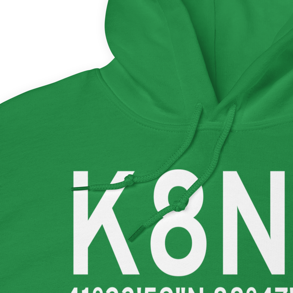 Skydive Chicago Airport (K8N2) ICAO Hoodie Sweatshirt 