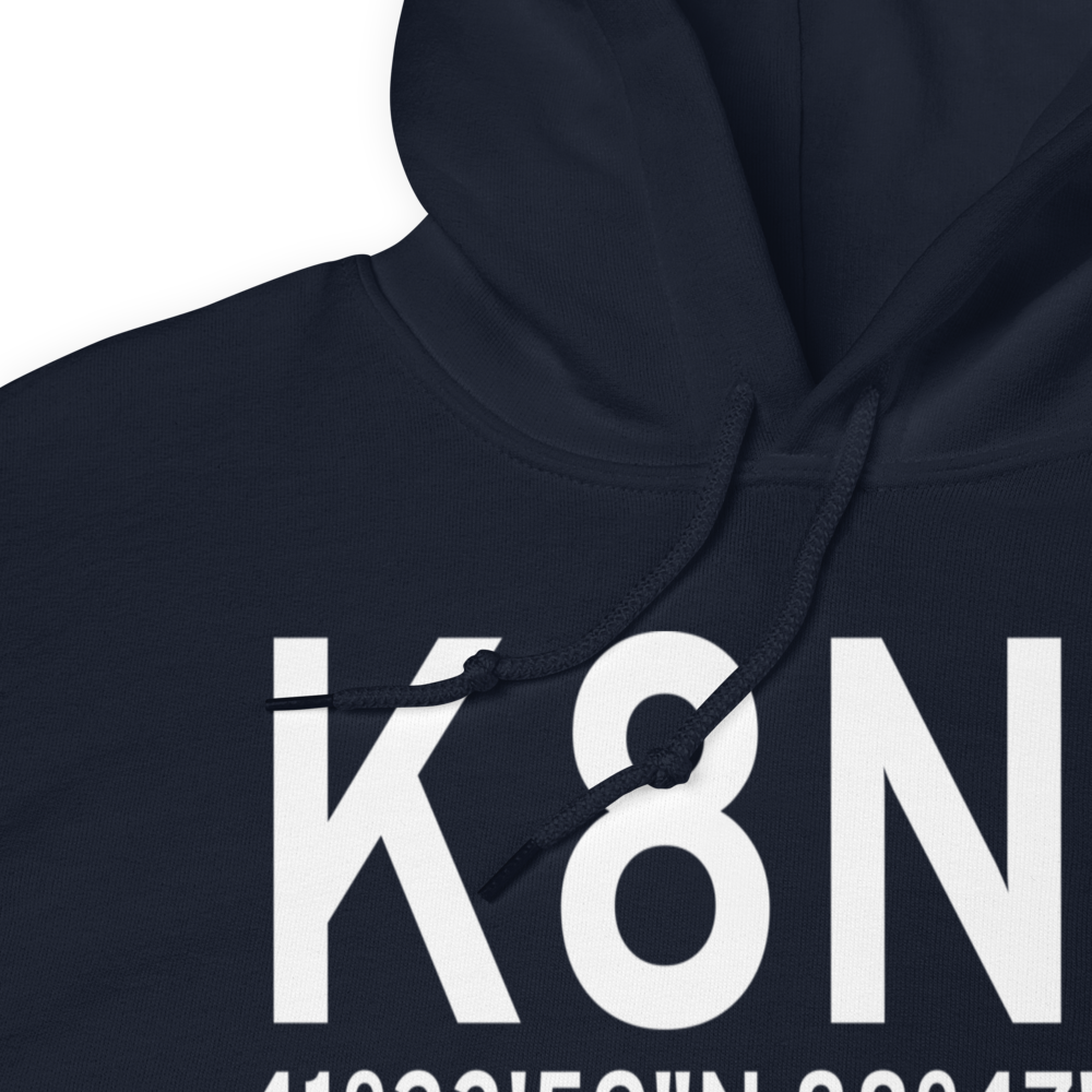 Skydive Chicago Airport (K8N2) ICAO Hoodie Sweatshirt 