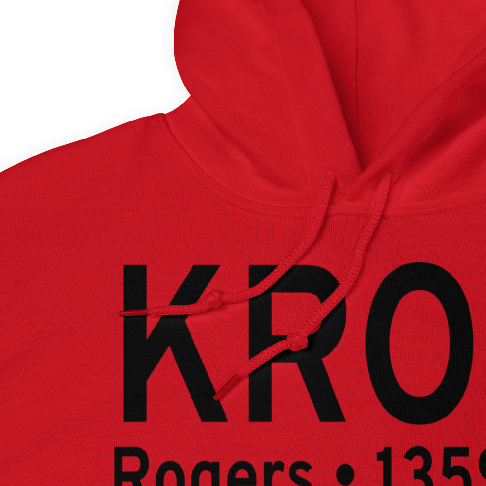 Rogers Municipal Airport-Carter Field (KROG) ICAO Hoodie Sweatshirt 