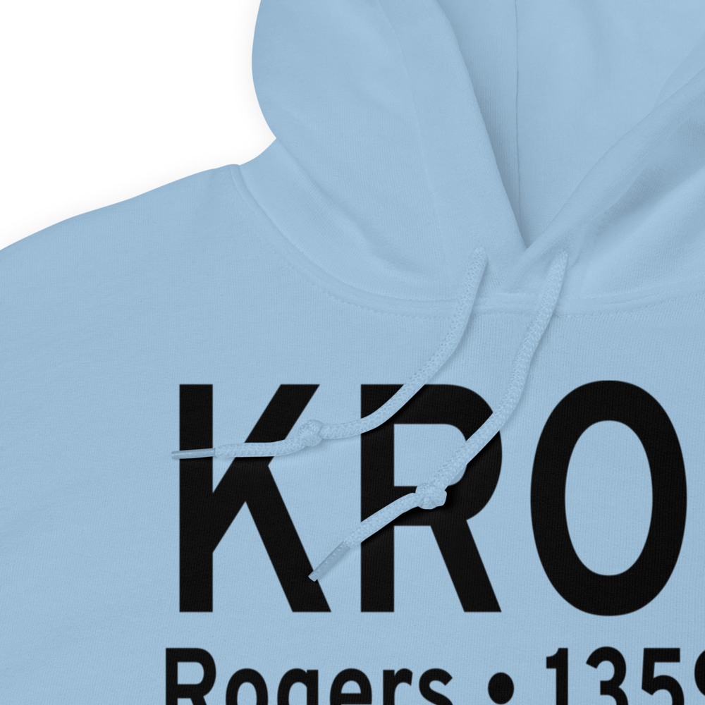 Rogers Municipal Airport-Carter Field (KROG) ICAO Hoodie Sweatshirt 