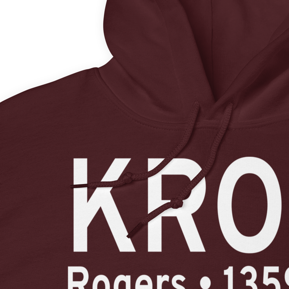 Rogers Municipal Airport-Carter Field (KROG) ICAO Hoodie Sweatshirt 